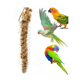 b07gdh5dyp Juguete para forjar pájaros con loro para frutas, verduras, alimentador de semillas para parakeet, cacatúas, cacatúas