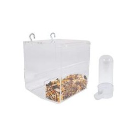 b07yvnjgx3 Kinekulle No Mess Bird Feeder for Cage with Hooks Small Comes with One Small Water/Feeder Dispenser-mascotascapitan-P