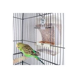 b075xht56s Old Tjikko - Comedero automático para loros, sin ensuciar, para pájaros, jaula, accesorios para Budgerigar, Canario, 