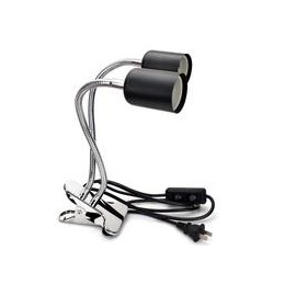 b083lrlnfz AMZCOOL Reptiles - Soporte para lámpara de dos interruptores independientes, soporte ajustable para mascotas hábitat 