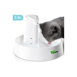 b07vrpz9f2 amzdeal Cat Water Fountain, 81 oz/2.4L Automatic Pet Fountain, Drinkwell for Cats, Ultra Quiet Cat Water Dispenser wi