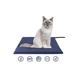 b081rgqlkv Amzdest - Almohadilla de calefacción eléctrica para perros y gatos con cable de acero resistente a masticar y cubiert