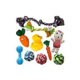 b074n3rqrm AMZpets 10 juguetes más populares para perros pequeños y cachorros. Juguetes de peluche, juguetes de cuerda, juegos d