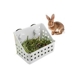 b088lzsfyz PINVNBY Hay Feeder Less Wasted Hay Rack Manger - Ideal for Rabbit,Chinchilla,Guinea Pig,Plastic Food Bowl Use for Gra