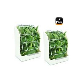 b07dsy4b74 RUBYHOME Hay Feeder/Rack Less Wasted Hay - Ideal for Rabbits/Guinea Pigs/Chinchillas/Hamsters - Keeps Grasses Clean a