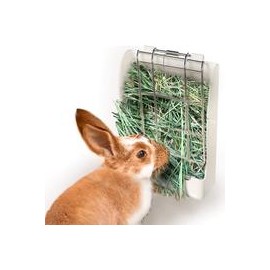 b07k373sxc Perchero para comedero de heno de conejo, dispensador de alimentos sin desorden, garantiza heno, alfalfa y otras hier