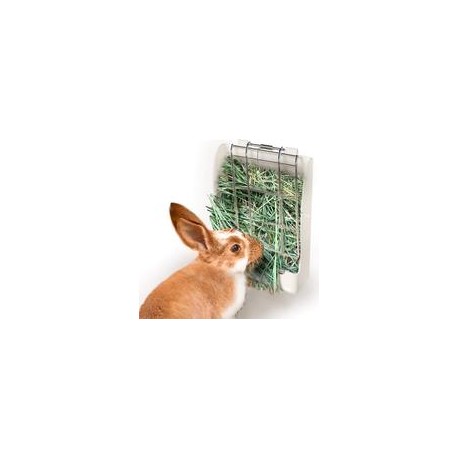 b07k373sxc Perchero para comedero de heno de conejo, dispensador de alimentos sin desorden, garantiza heno, alfalfa y otras hier