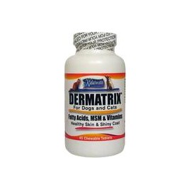 b000nn6a26 Kala Health Dermatrix 45 tabletas masticables para perros y gatos. Contiene MSM, ácidos grasos omega y vitaminas. Tod