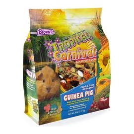 b000has09g F.M. Brown's Tropical Carnaval Gourmet Guinea Pig Comida con Alfalfa y Pellets de Heno Timoteo – Dieta Diaria Fortifi
