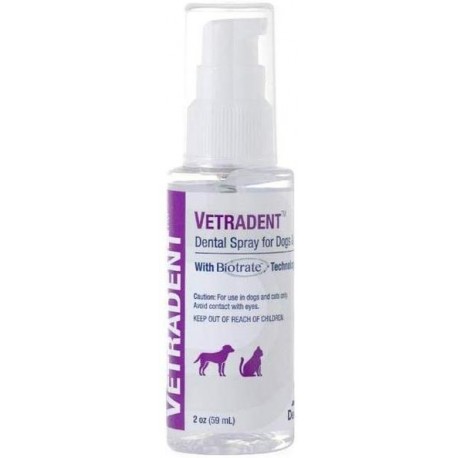 b07yqh694n vetradent Dental Spray con biotrate tecnología para perros y gatos, 2 oz (2 fl oz), por Dechra-mascotascapitan-Perros