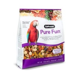 b01gvvjm6e ZuPreem Pure Fun Bird Food for Large Birds | Powerful Blend of Fruit, Natural FruitBlend Pellets, Vegetables, Nuts fo