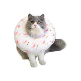 b07mtblc3g Petseek Collar de recuperación de cono para gato, pequeño, para perro, poste de cirugía, suave, ajustable, collar ele