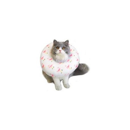 b07mtblc3g Petseek Collar de recuperación de cono para gato, pequeño, para perro, poste de cirugía, suave, ajustable, collar ele