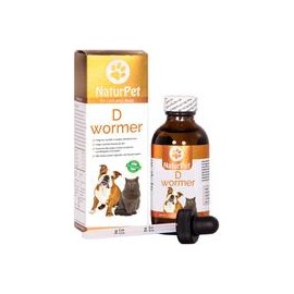 b01mrrye5a NaturPet D Wormer | 100% natural, seguro, eficaz desparasitario para perros y gatos | 3.3 oz líquido desparasitador d
