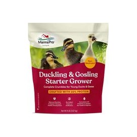 b0793fbdvj Manna Pro Duck Starter Grower Crumble | Alimentación no medicada para patos jóvenes | Apoya la digestión saludable | 