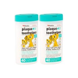 b075y1rh6q Petkin Placa toothwipes Menta Fresca 2 paquetes de toallitas 40 – Limpia los Dientes, las encías, placa & Tartar, ref