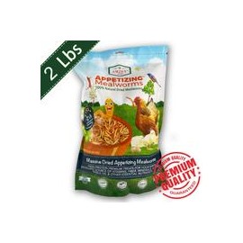 b07zl483b2 Dried Mealworms -2 LBS- 100% Natural Non GMO Mealworms -Food For Chicken- High Protein Mealworms for Bird, Duck Food,