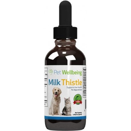 b01n7vzn0p Pet bienestar – Cardo de Leche para gatos – Natural apoyo para la salud Feline Hígado – 2OZ (59ml)-mascotascapitan-Pe