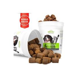 b01m9j1s4p Mighty Petz 5 en 1 glucosamina masticar para perros y gatos, bonus eBook! Restaura la movilidad, evita la rigidez de 