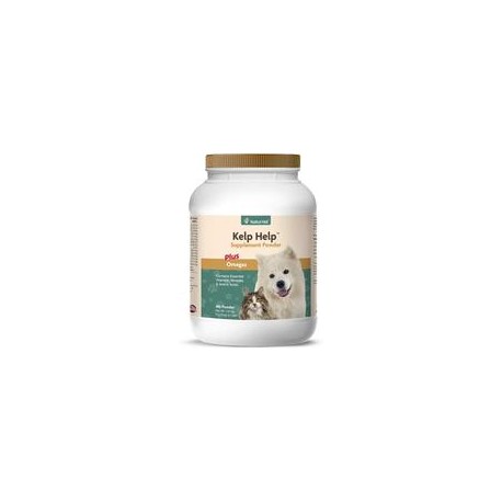 b00076nrra NaturVet – Kelp Help Supplement Powder - Plus Omegas – Supports Healthy Skin & Glossy Coat – Enhanced with Essential 