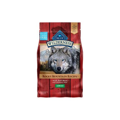 b00cntk2jk Blue Buffalo Wilderness Rocky Mountain Receta de alto contenido de proteínas sin granos, alimentos secos para adultos