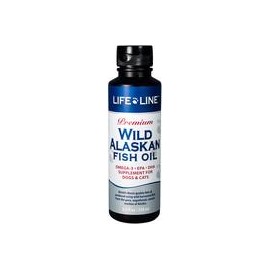b00ipirha0 Life Line Pet Nutrition Wild Alaskan Fish Oil Omega-3 Supplement for Skin & Coat - Supports Brain, Eye & Heart Health