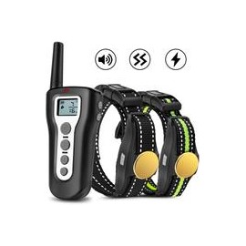 b07yzc9fnc Casfuy Dog Training Collar with Remote - 1000ft Range Electric Shock Collar for 2 Dogs Rechargeable 100% Waterproof w