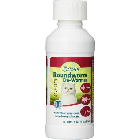 b004lobelu Desparasitante Excel Roundworm para gatos, 4 onzas, Negro/Gris-mascotascapitan-PerrosExpand child menu