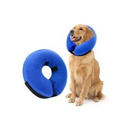 b07sknddl9 AhlsenL - Cono inflable y cómodo para perros, gatos, collar de recuperación suave para mascotas después de la cirugía