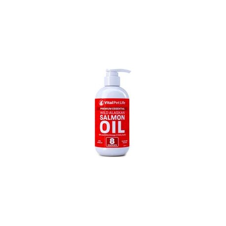 b07rsz96c3 Aceite de salmón para perros, gatos y caballos, aceite de pescado Omega 3 Suplemento alimenticio para mascotas, Wild 