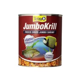 b00025k0zi Tetra JumboKrill - Camarón jumbo secado en congelación, 14 onzas, golosina de camarón natural para peces de acuario-m