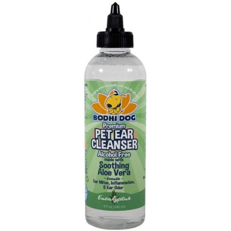 b01hsmwlqs Bodhi Dog Natural Pet Ear Cleaner para perros y gatos | Tratamiento de eucalipto y aloe vera para orejas ácaros, hong