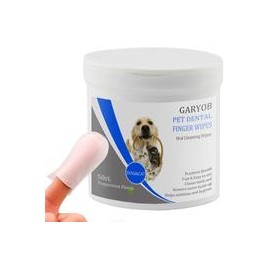 b07tkkv4m6 GARYOB Toallitas dentales para mascotas, limpieza oral, toallitas para dientes para perros y gatos, optimiza la salud