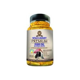 b01fcpv99s Omega 3 Aceite de Pescado salvaje Caught para perros EPA DHA, mayor en aceite de salmón Omega 3 ácidos grasos luego, 