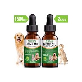 b07qv1j8lv Gotas de aceite de cáñamo para mascotas – 2 unidades – Fabricado en Estados Unidos – Soporta la salud de la cadera y 