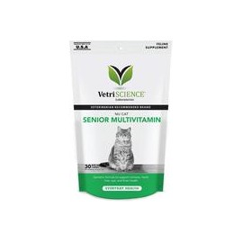 b01doo1zhu vetriscience laboratorios NU Cat Senior Multivitamin 30 Bite Sized Chews suave para gatos-mascotascapitan-PerrosExpan