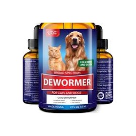 b07w5g5msx WOWPAW DEW0RMER para perros y gatos (2 onzas) – Hecho en Estados Unidos – Tratamiento Wòrm para mascotas – Mezcla nat
