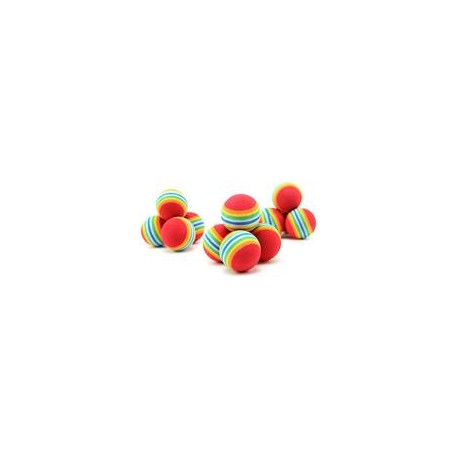 b071gx457c 12pcs Esponja Ball Cat Toy suave espuma de arco iris Play bolas interactivo Gatitos Pet juguetes-mascotascapitan-Perr